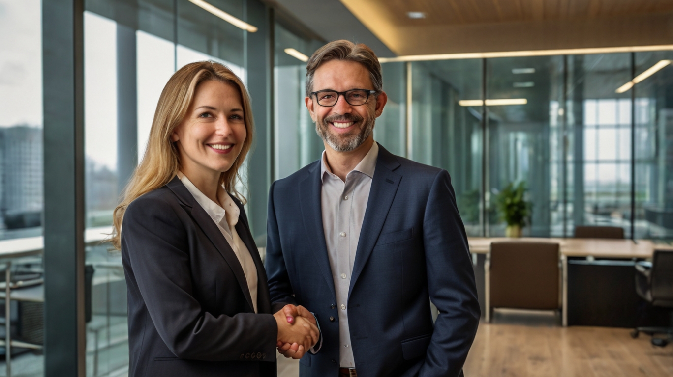 Financial professionals at work